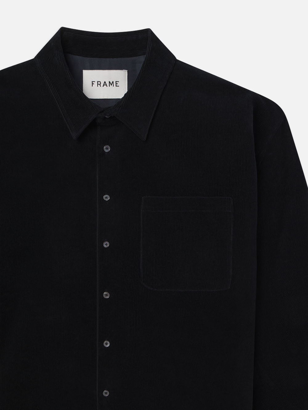 Relaxed Corduroy Overshirt in Dark Navy - 2