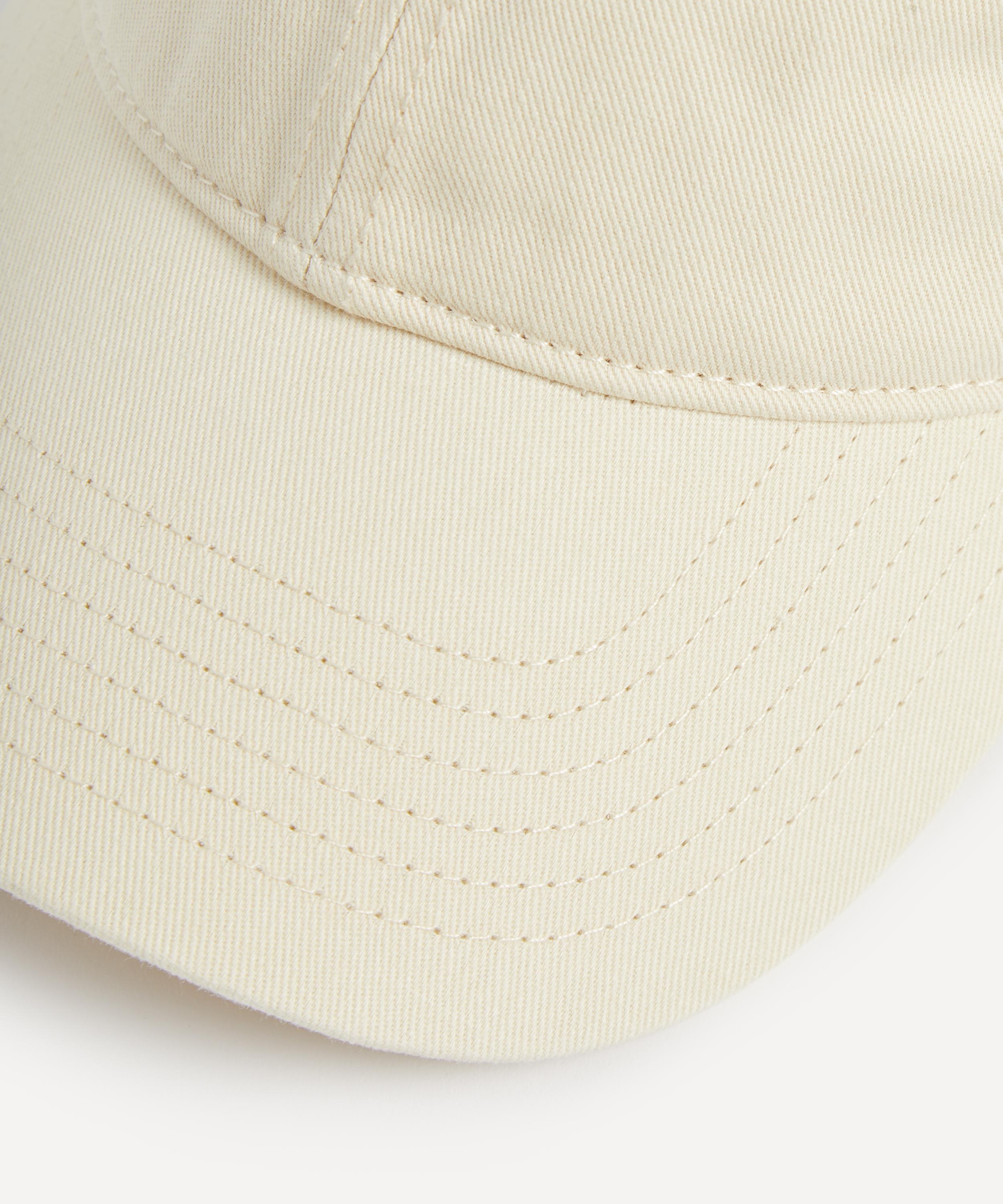 Leather-Trim Cotton Cap - 4