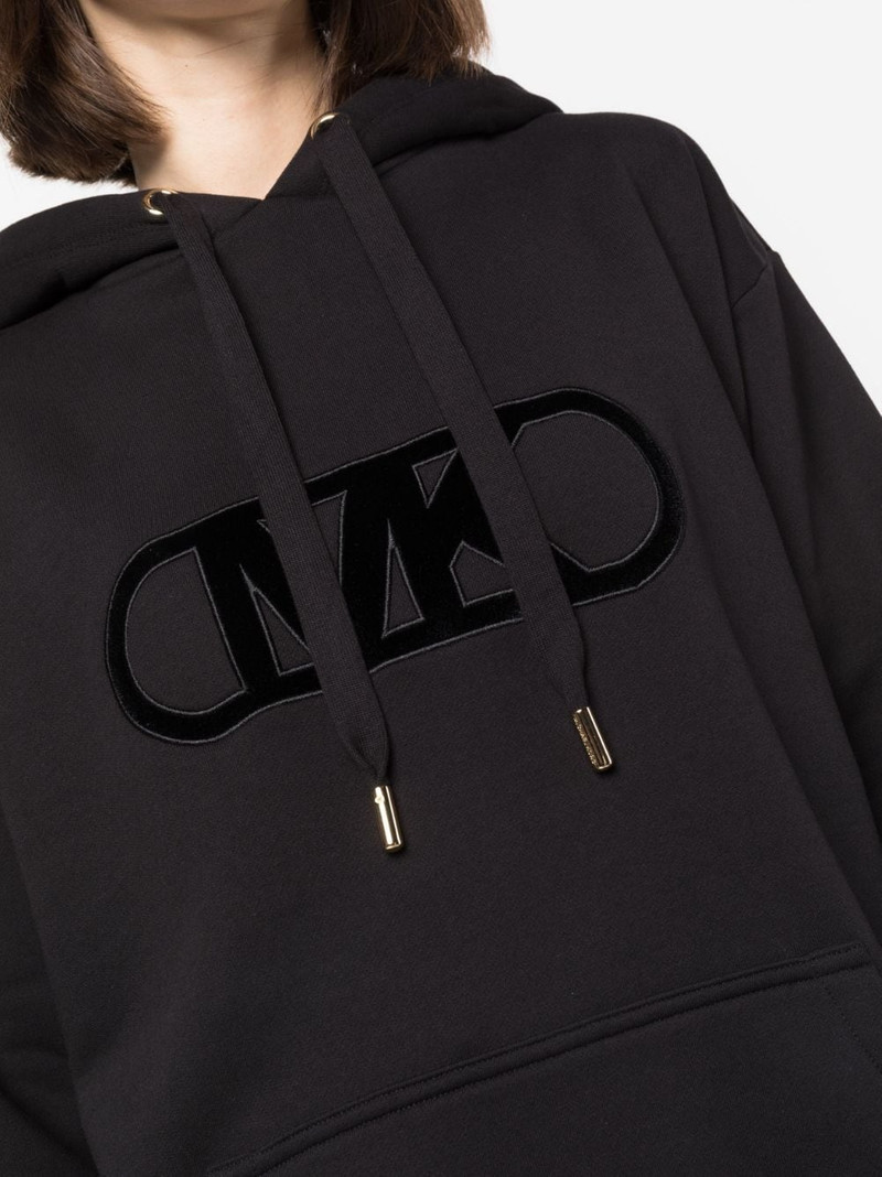 logo-embossed drawstring hoodie 5