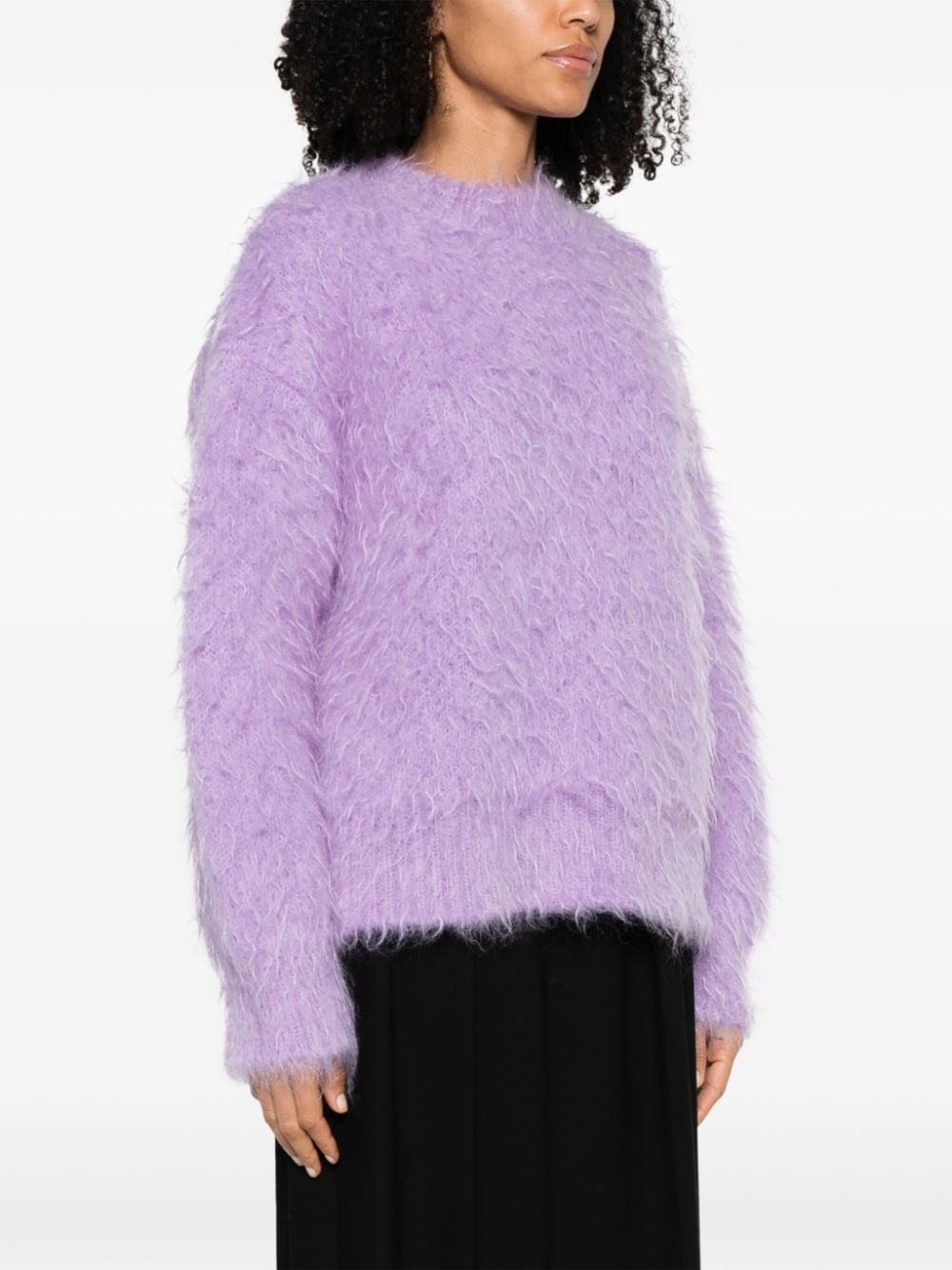 brushed-effect drop-shoulder jumper - 3