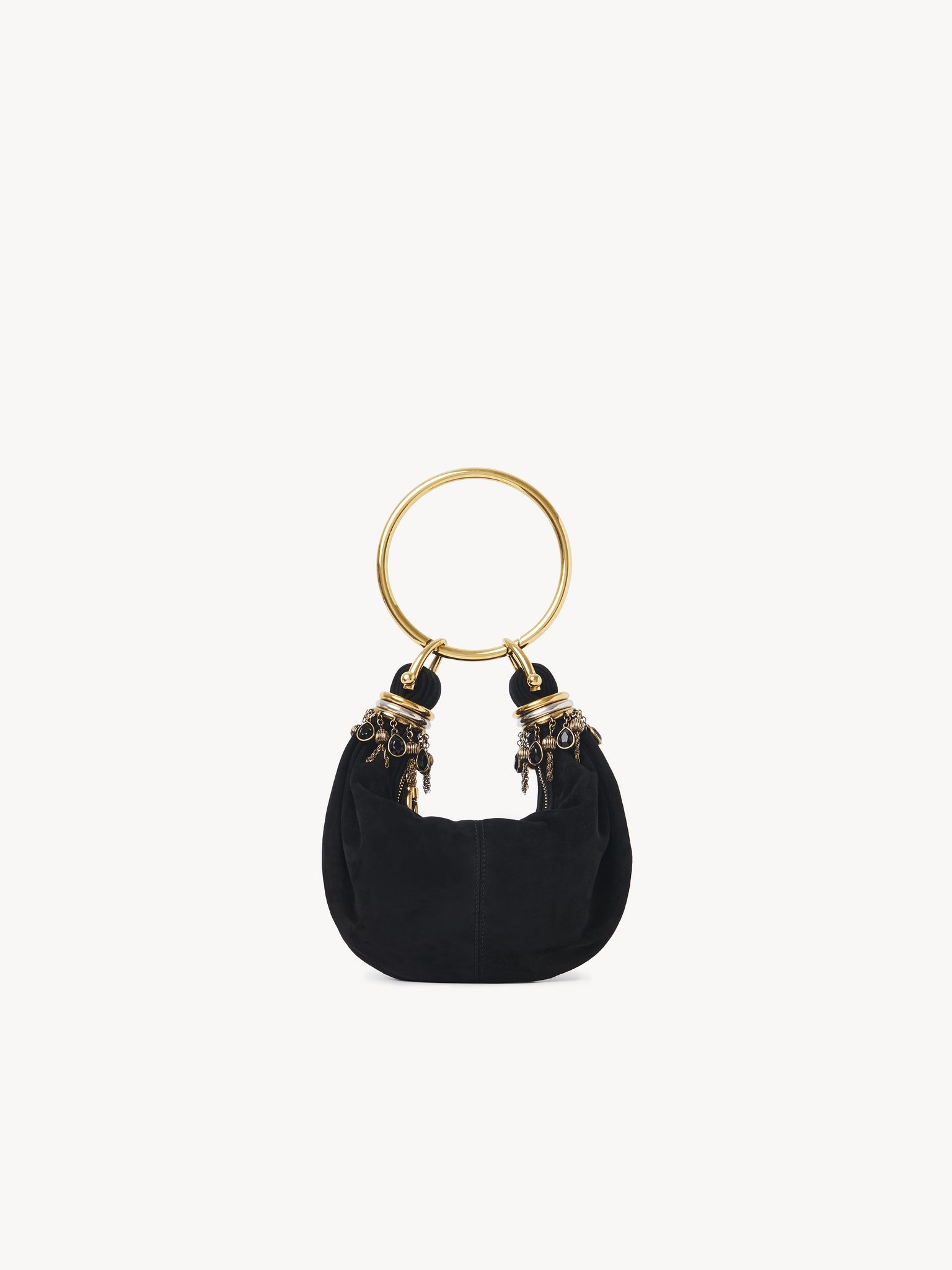 MINI BEADED BRACELET HOBO BAG IN SUEDE LEATHER - 3