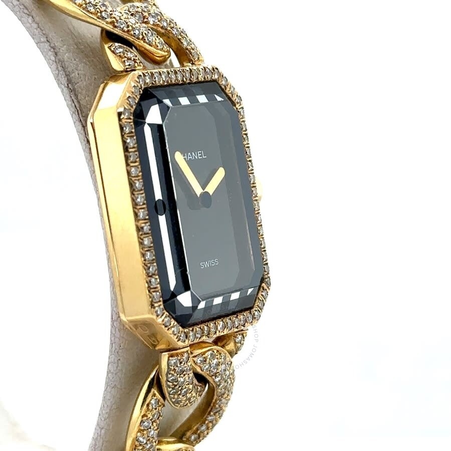 Pre-owned Chanel Premiere Quartz Diamond Black Dial Ladies Watch H0114 - 3