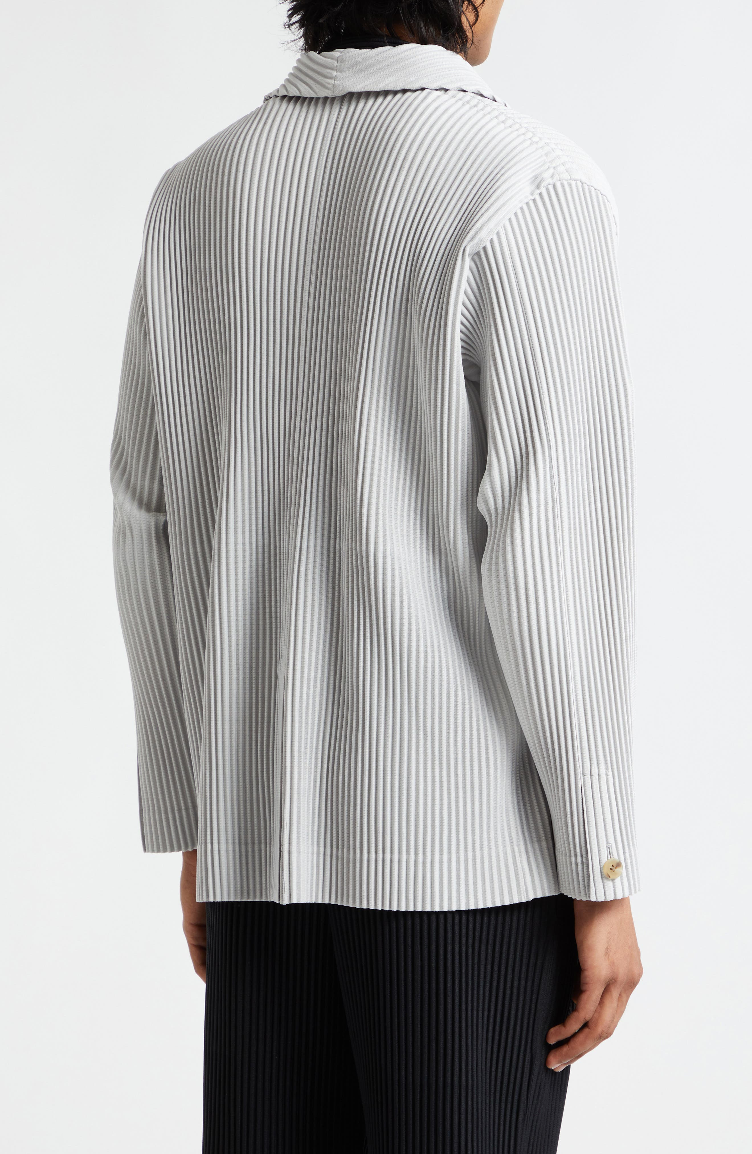 Homme Plissé Issey Miyake Pleated Blazer in Light Gray at Nordstrom - 3