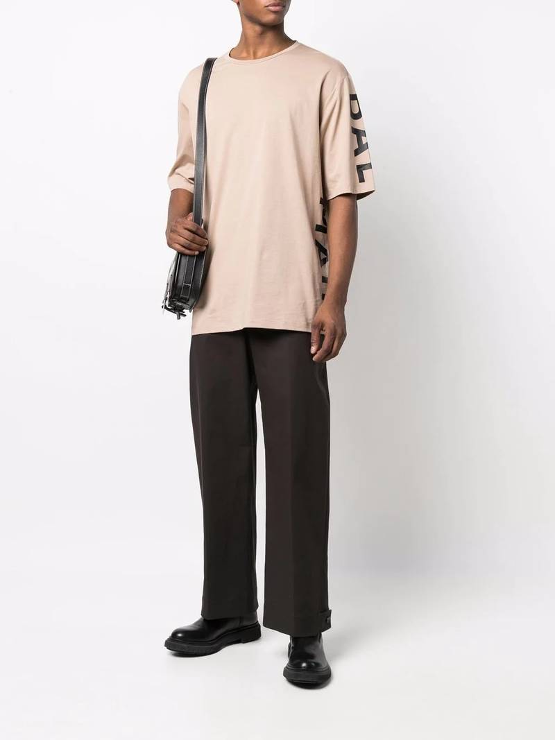 Balmain logo-print sleeve T-shirt outlook