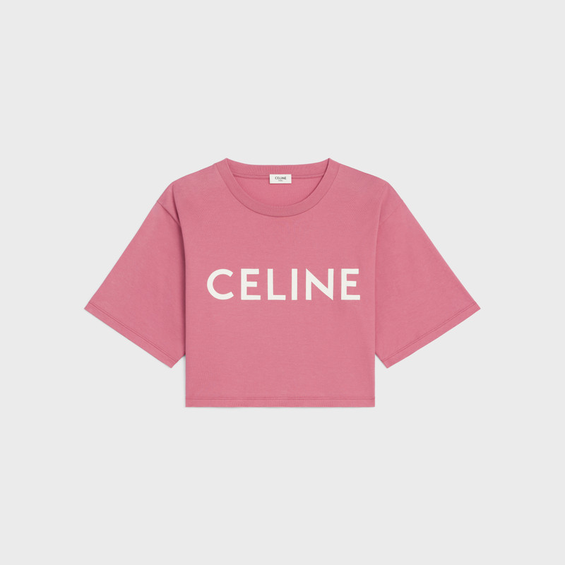 CROPPED CELINE T-SHIRT IN COTTON JERSEY 1