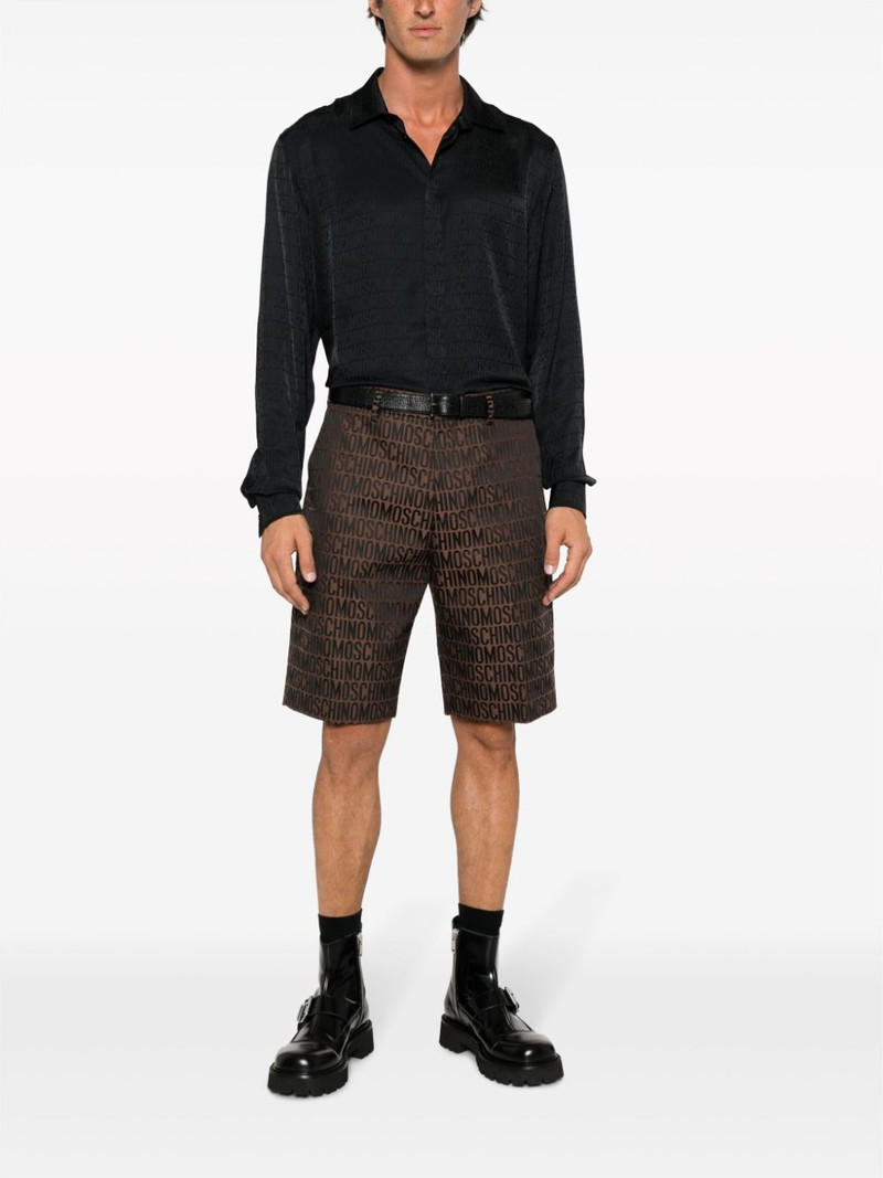 Moschino monogram-jacquard tailored shorts outlook