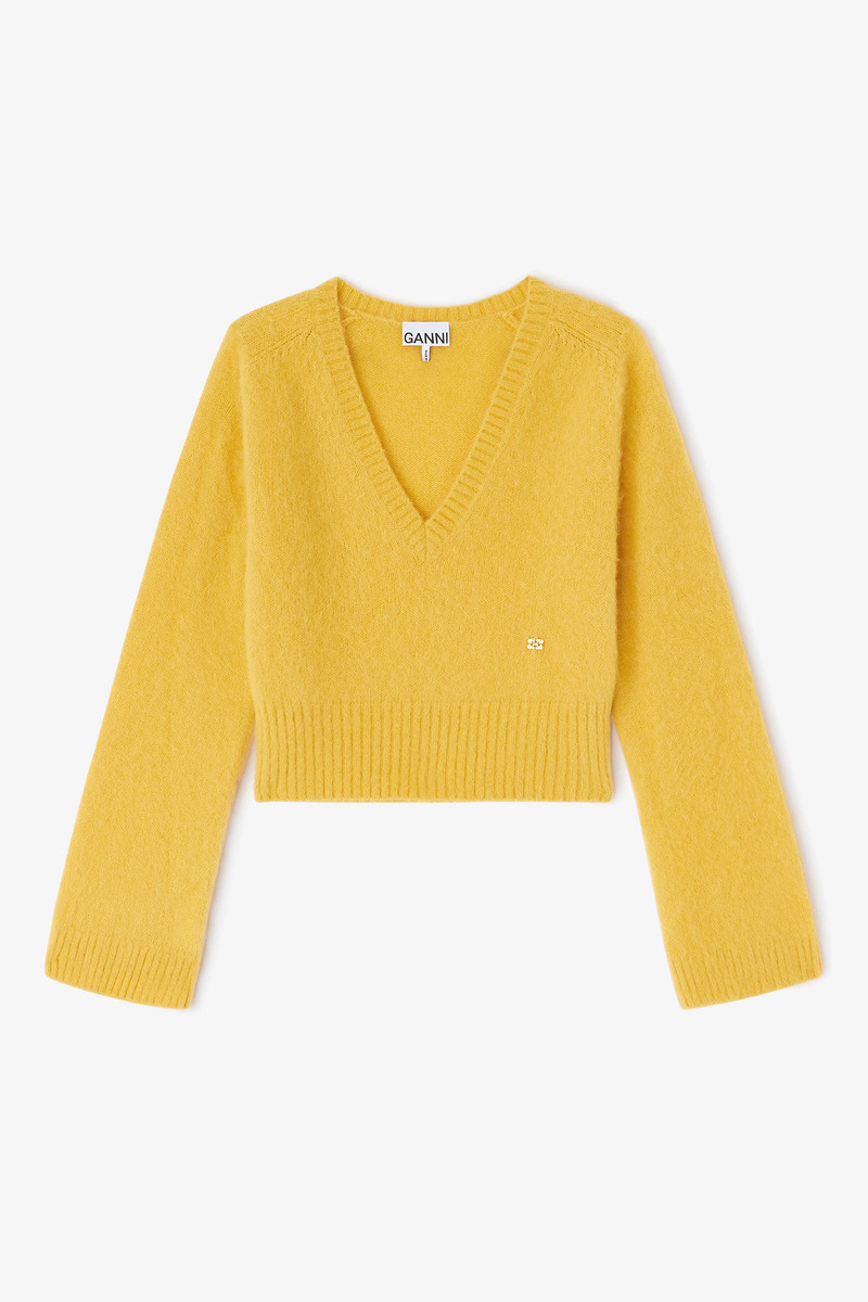 YELLOW V-NECK SWEATER 1