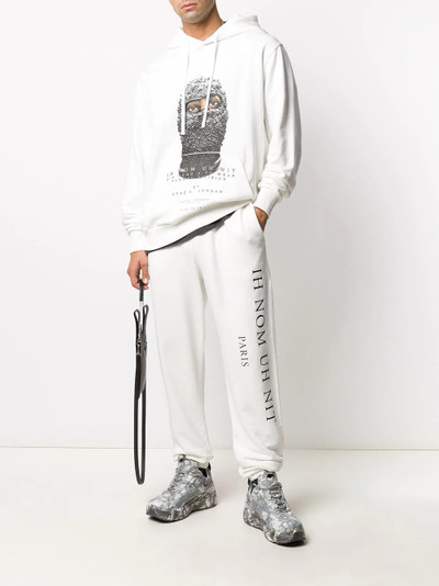 ih nom uh nit logo print hoodie outlook