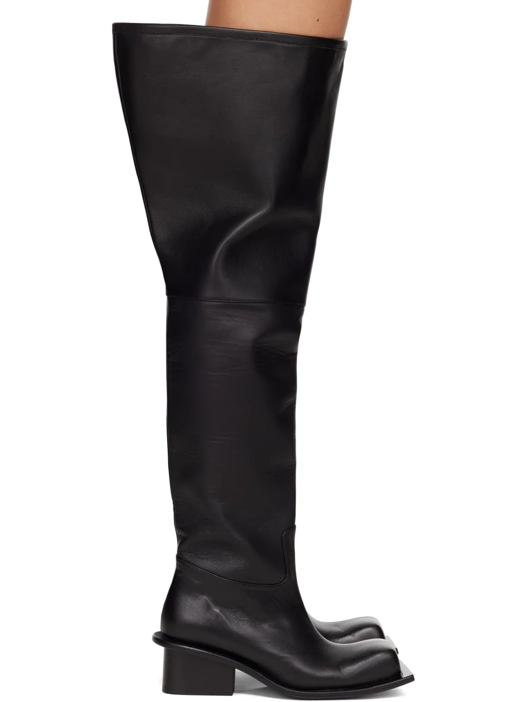 Black Equestrian Fisherman Boots - 1