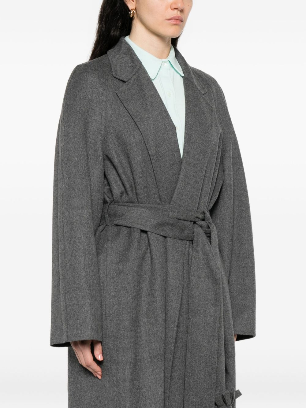 wool single-breasted coat - 3