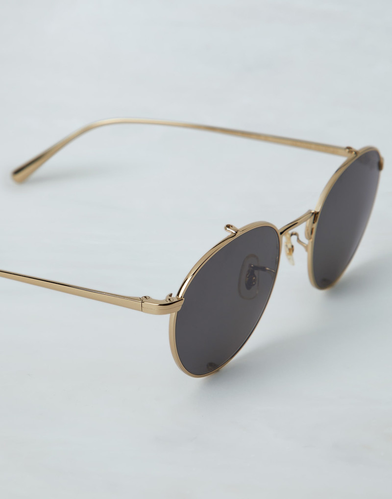 Cesarino metal sunglasses with leather side shield 3