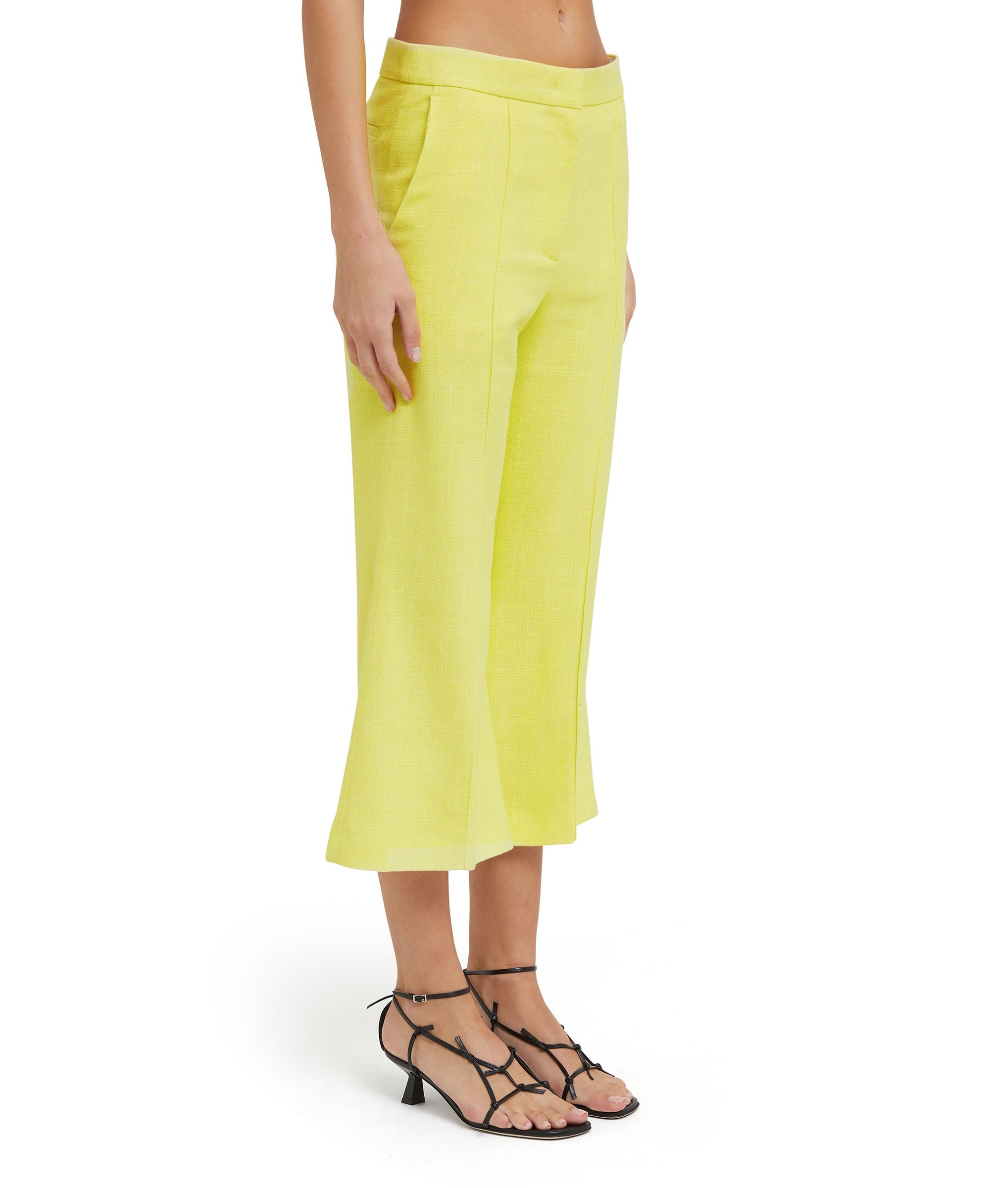 Blended linen crop pants - 4