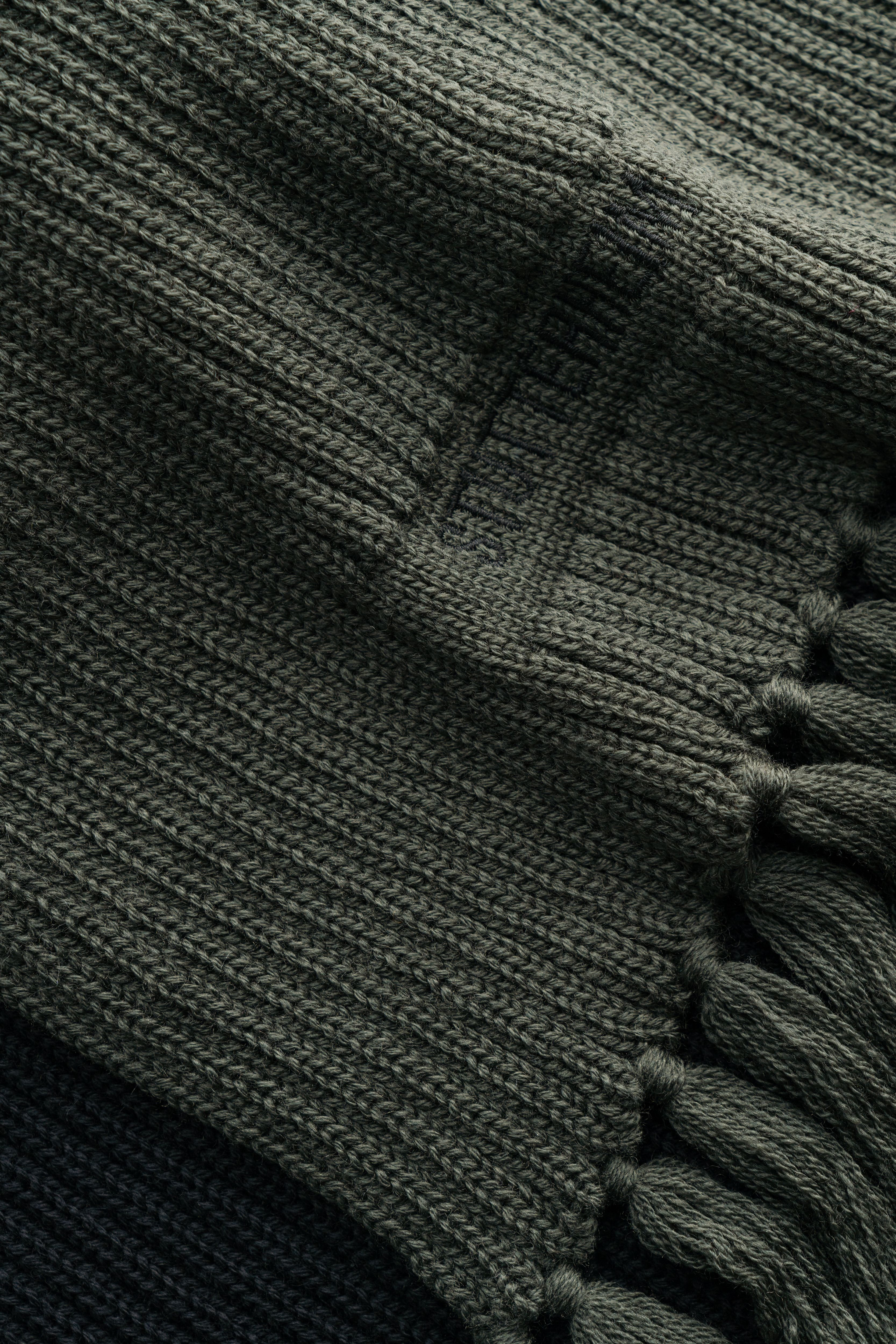 Fringe Scarf Green - 3