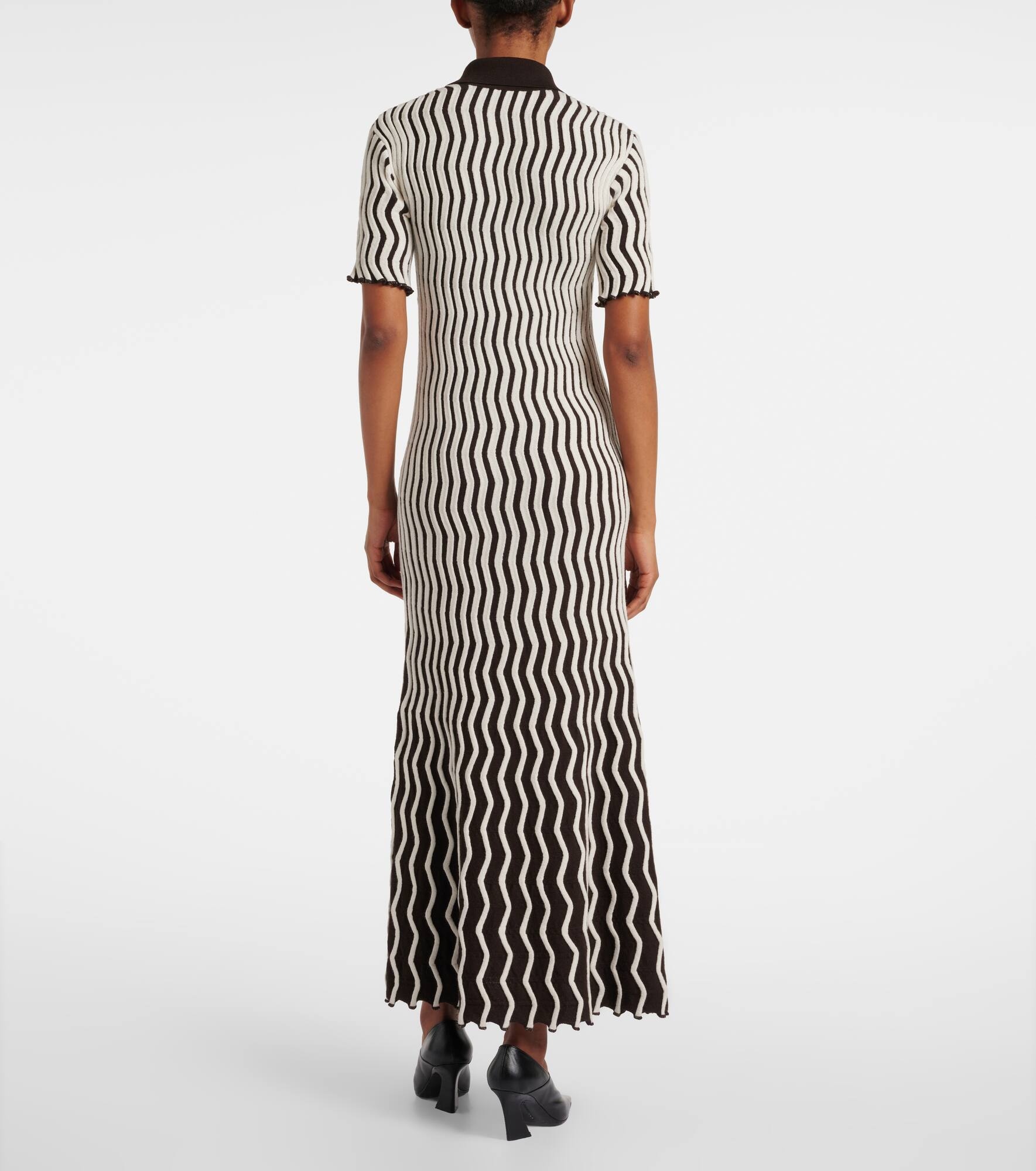 Striped wool polo dress - 3