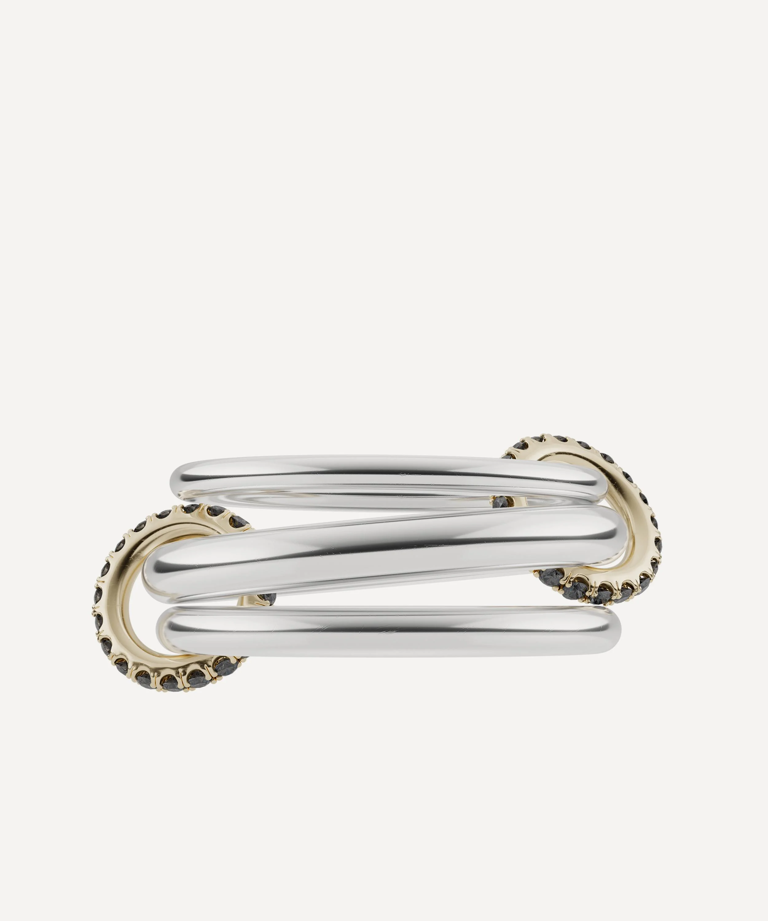 Mixed Metal Capricorn Diamond Ring - 1