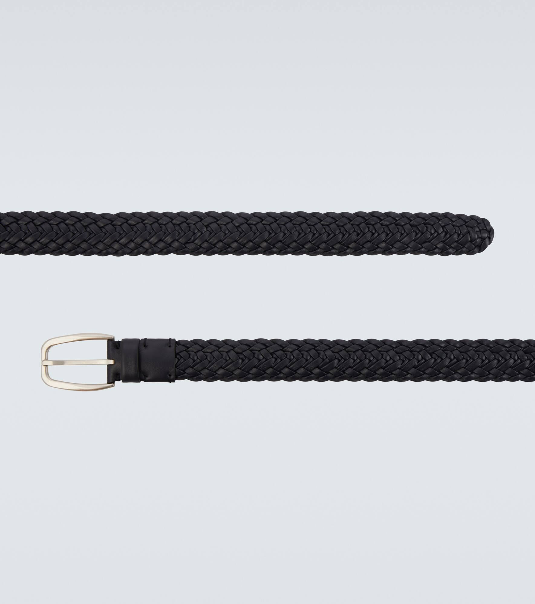 Braided leather belt - 4