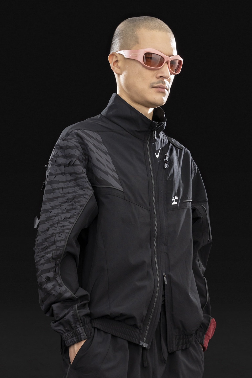 GGG-J2-010 Nike® Acronym® Track Jacket Woven Black/Black - 2