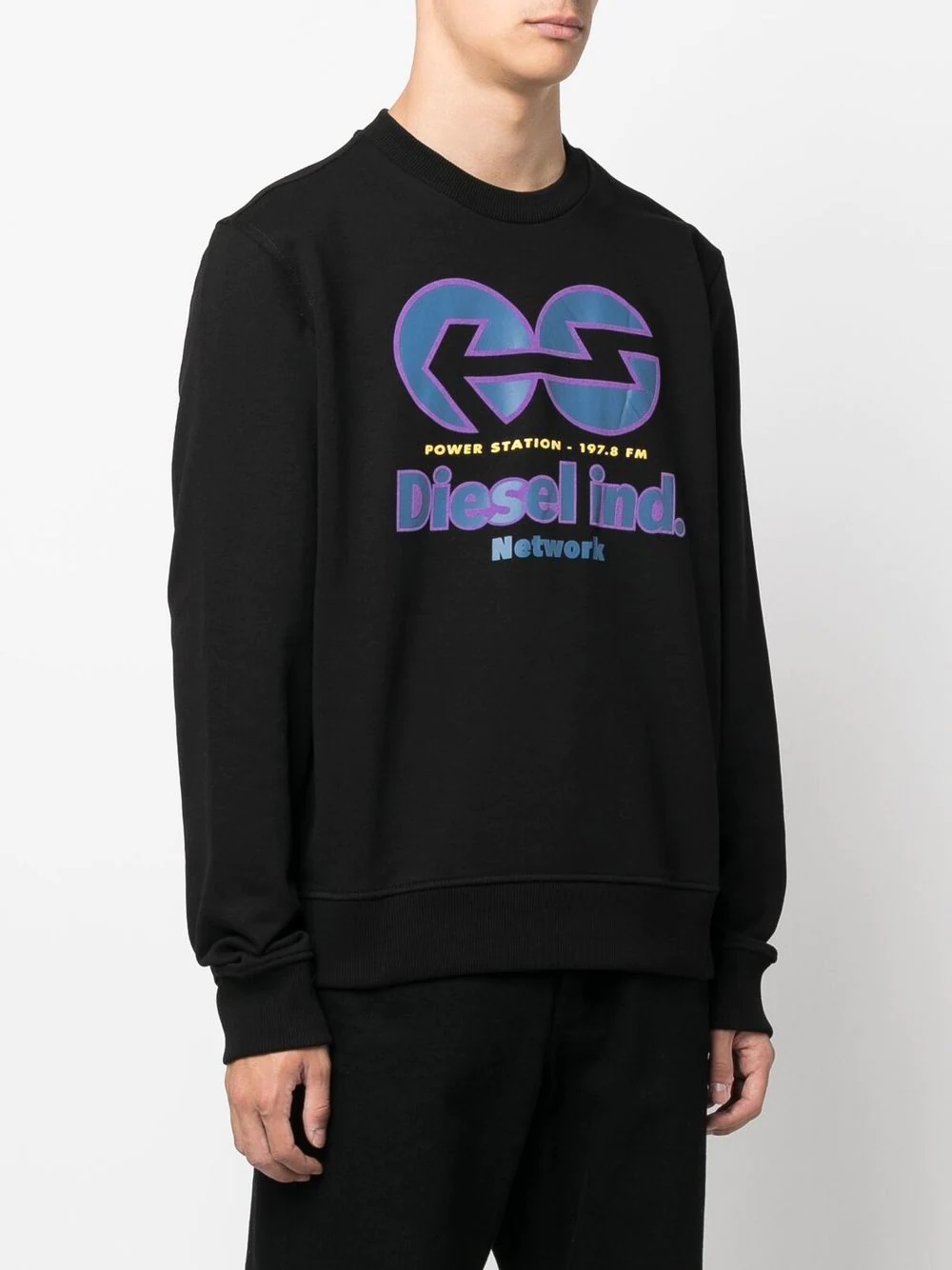 logo-print cotton sweatshirt - 3