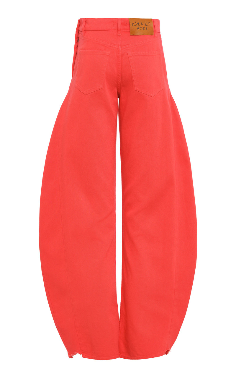 Cotton Mirror Jeans with Side Inserts red 3
