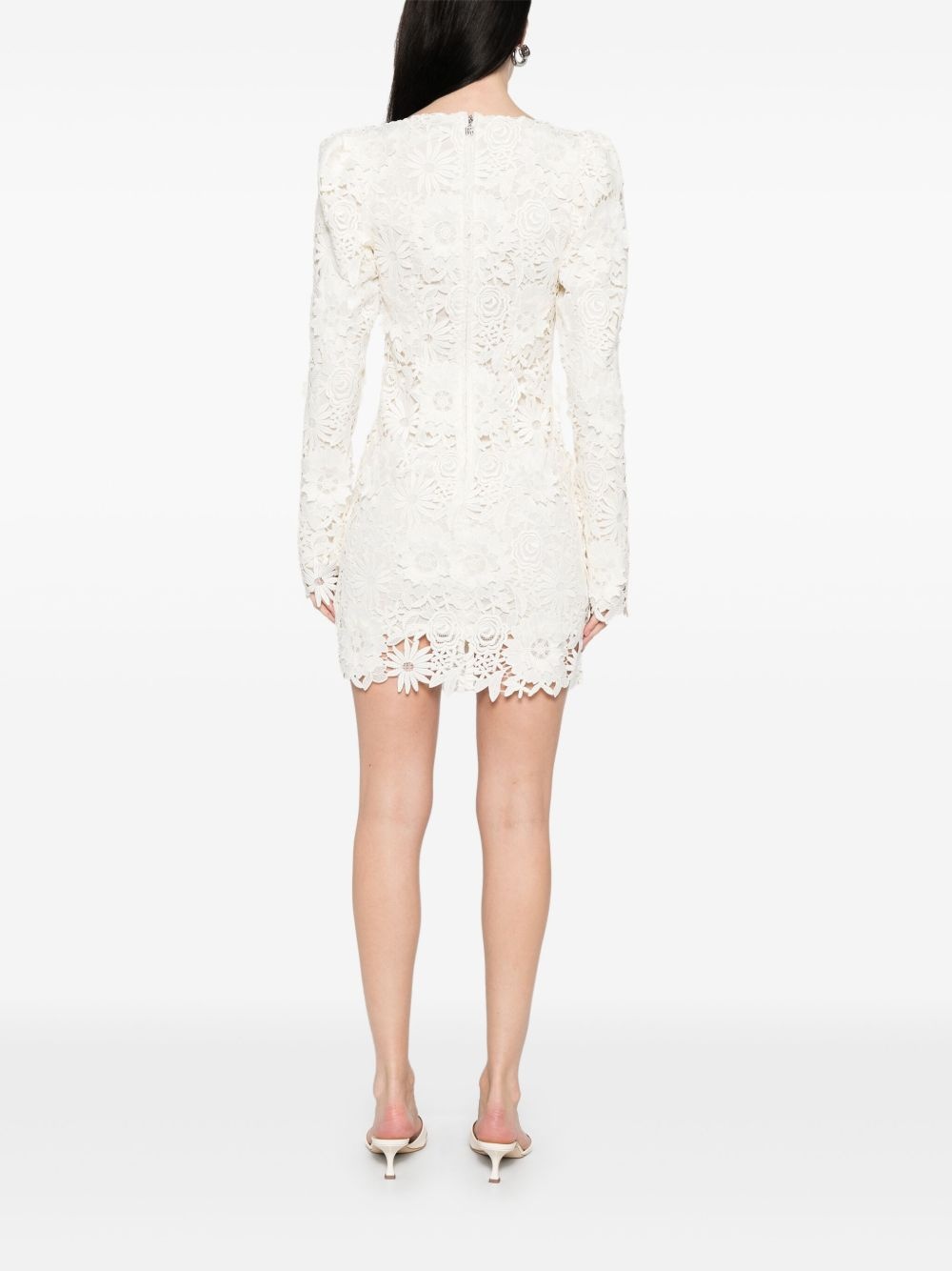 3D lace mini dress - 4