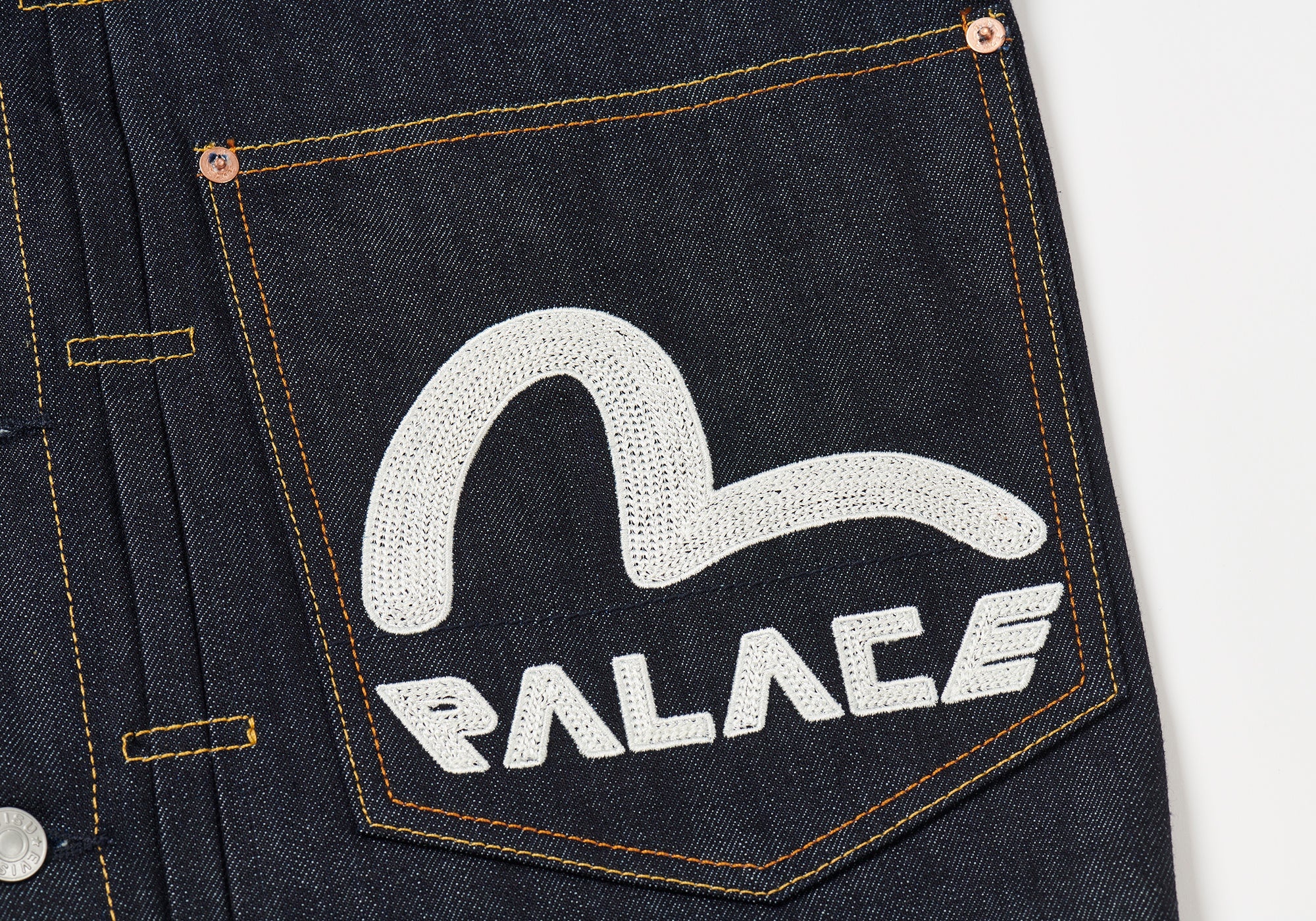 PALACE EVISU DICE DENIM JACKET RAW - 4