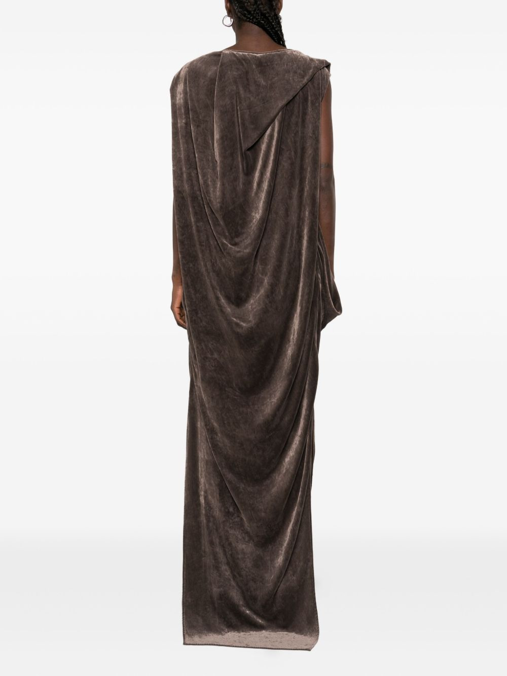 draped cowl-neck dress - 4