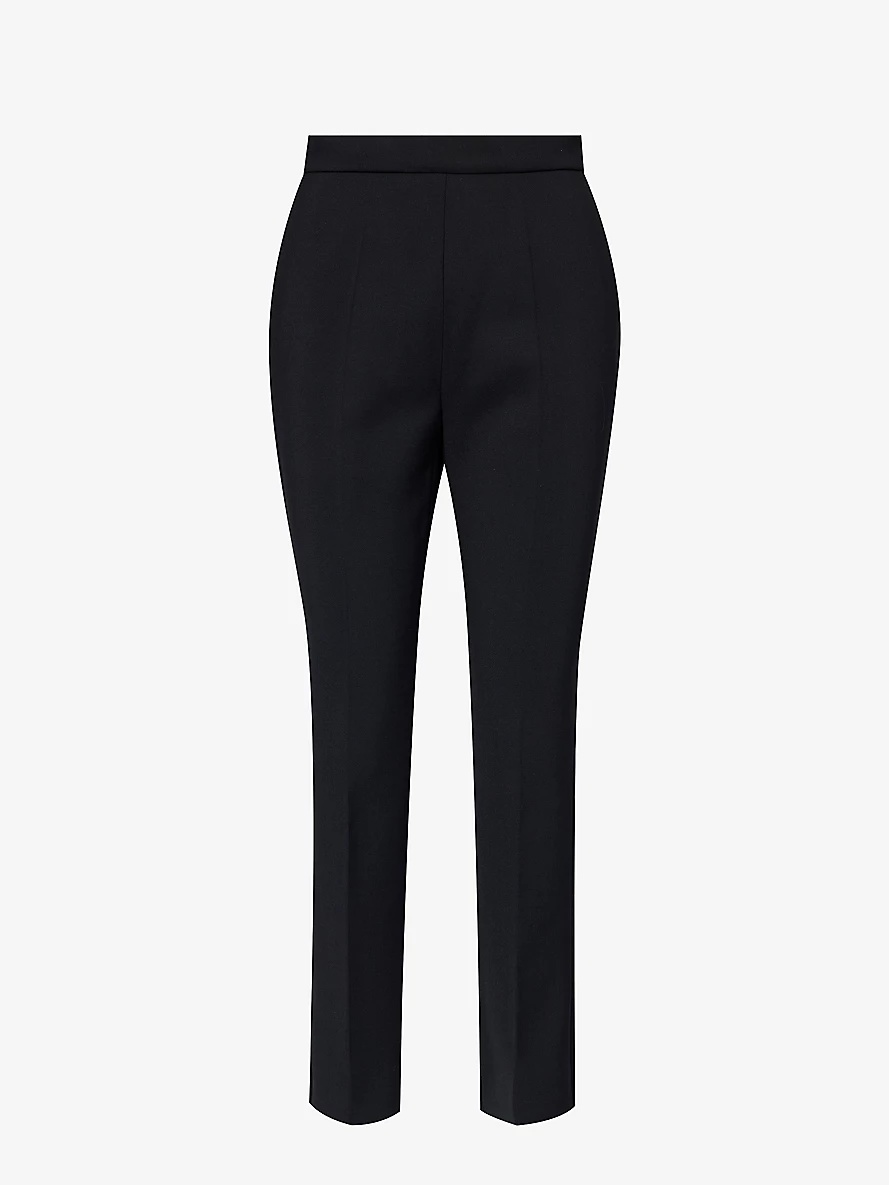 Nepeta straight-leg high-rise stretch-wool trousers - 1