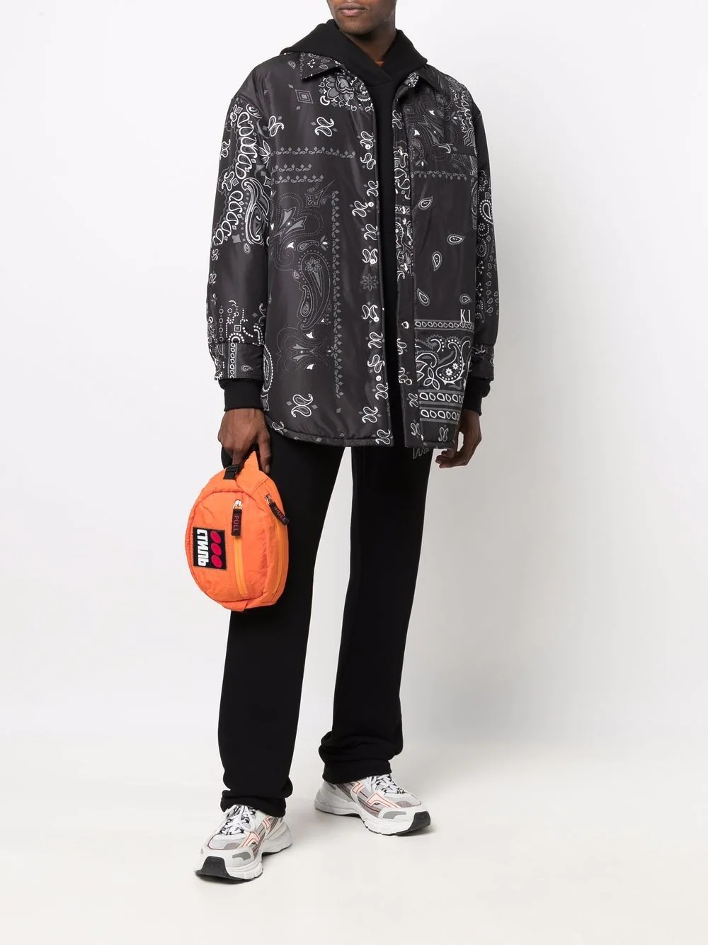 bandana-print track jacket - 2