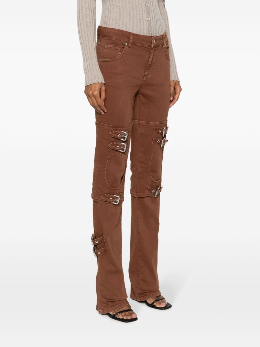 buckle-detail jeans - 3