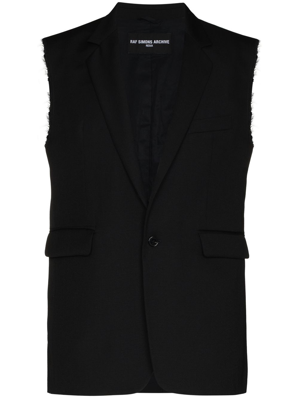 sleeveless wool blazer - 1