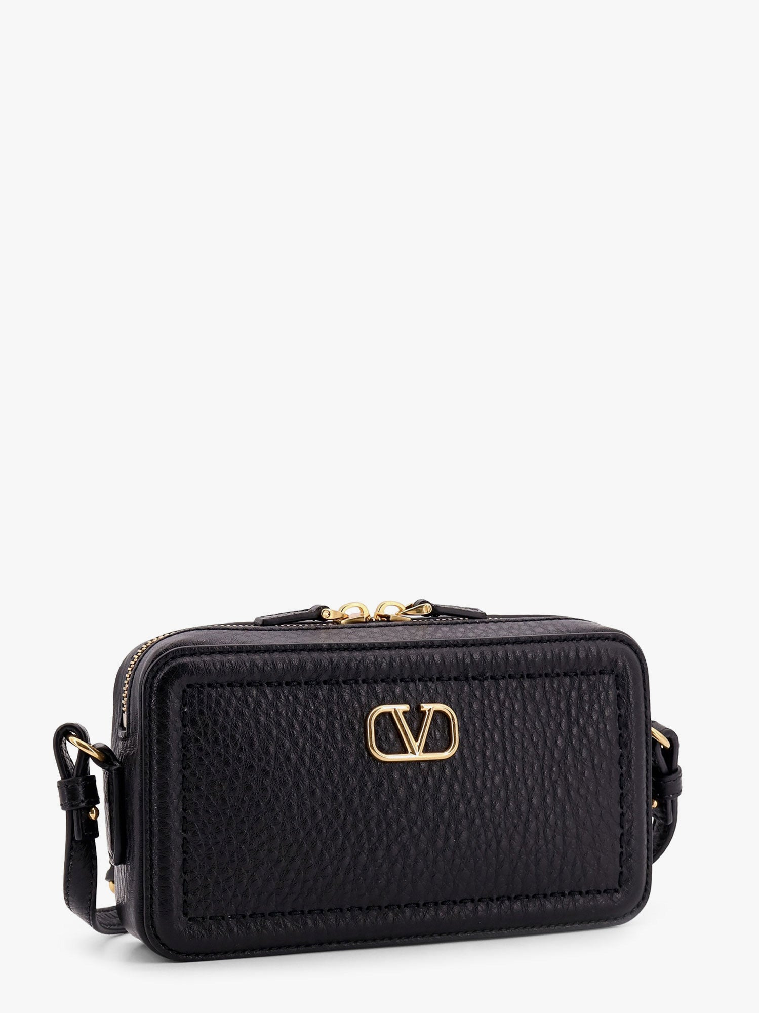 Valentino Garavani Valentino Garavani Alltime Leather Shoulder Bag With Vlogo Signature Detail - 4