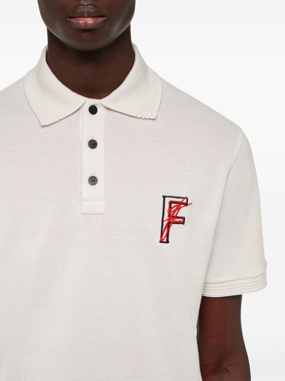 logo-embroidered polo shirt - 5