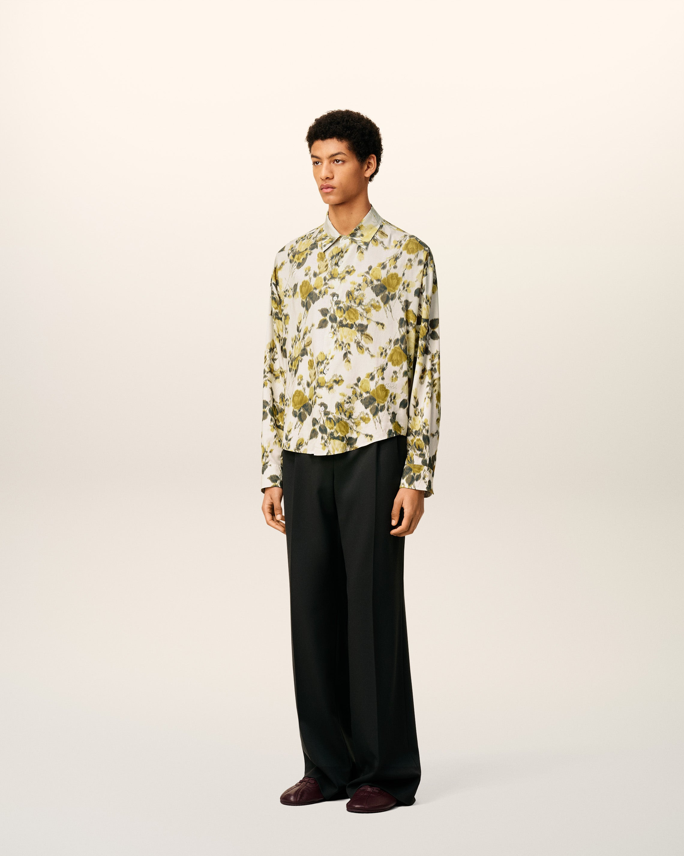 GREEN FLOWER PRINTED BOXY SHIRT - 13