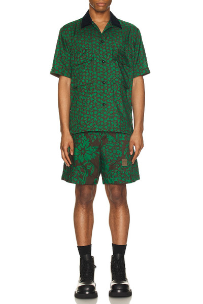 sacai Floral Embroidered Patch Shorts outlook