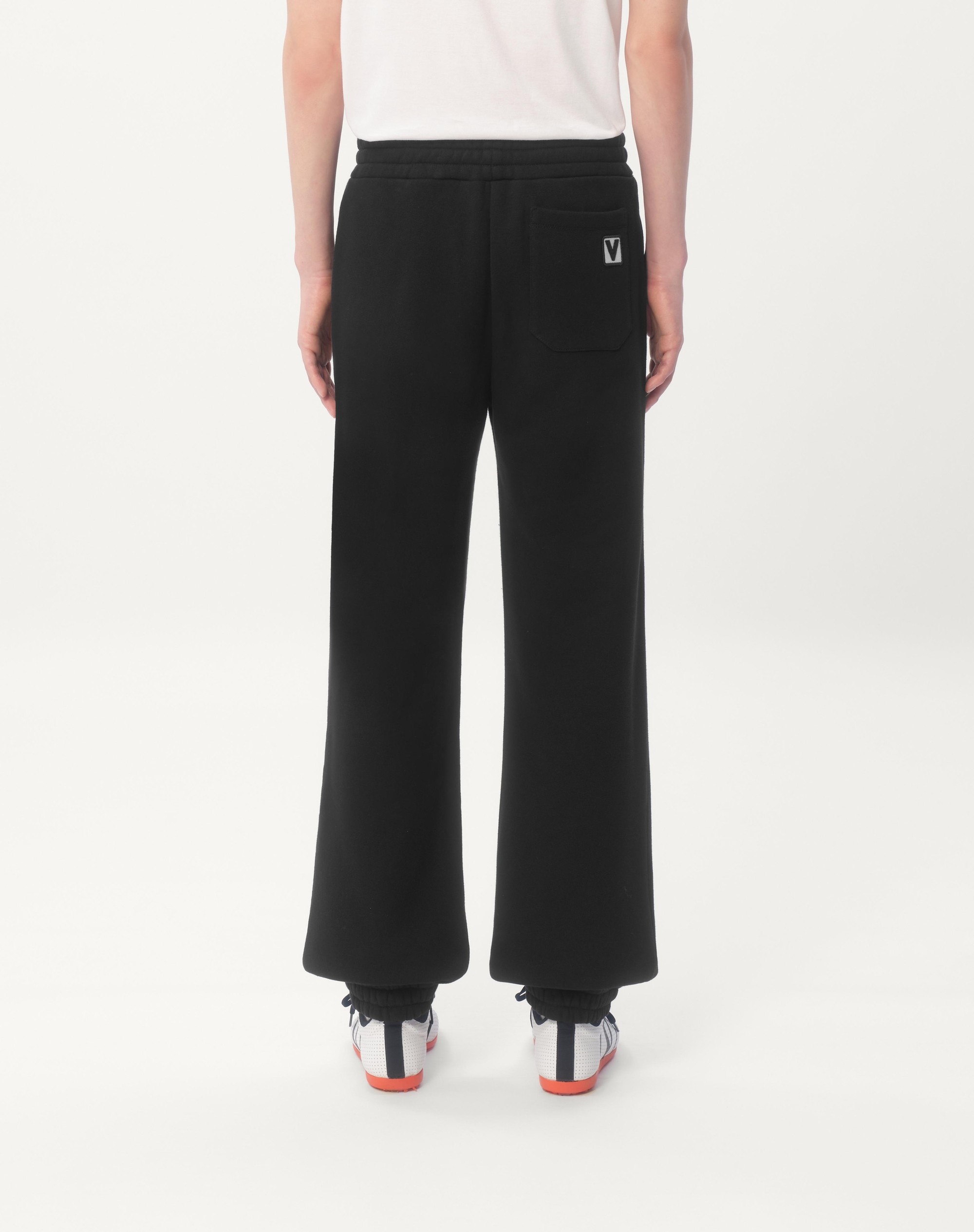 COTTON JOGGING PANTS WITH CHEZ VALENTINO PATCH - 7