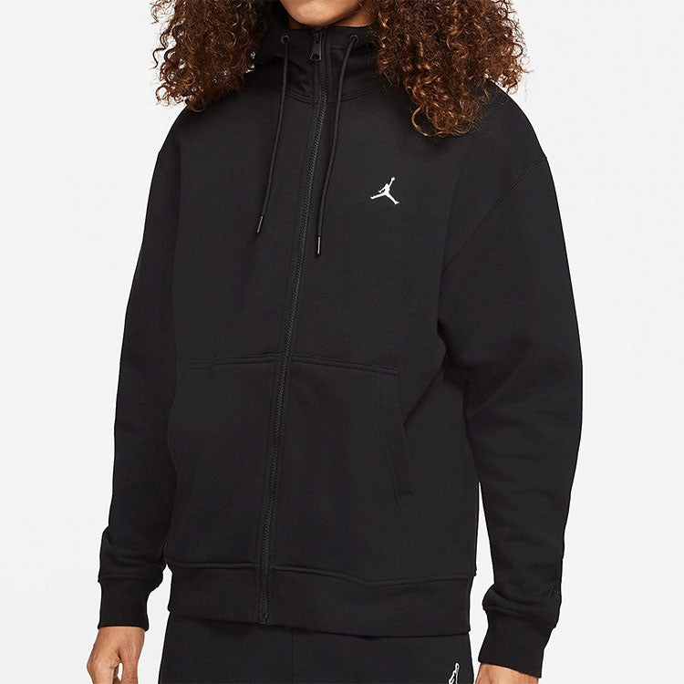 Air Jordan Embroidered Fleece Lined Stay Warm Hooded Jacket Winter Men's Black Gift for Him DA9811-0 - 3