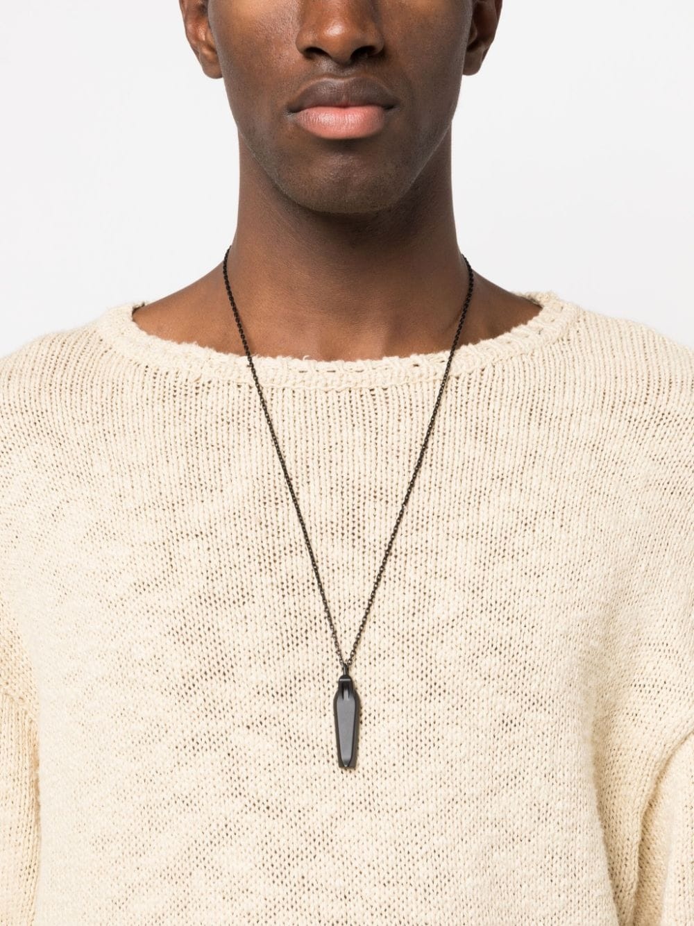 logo-engraved chain necklace - 2