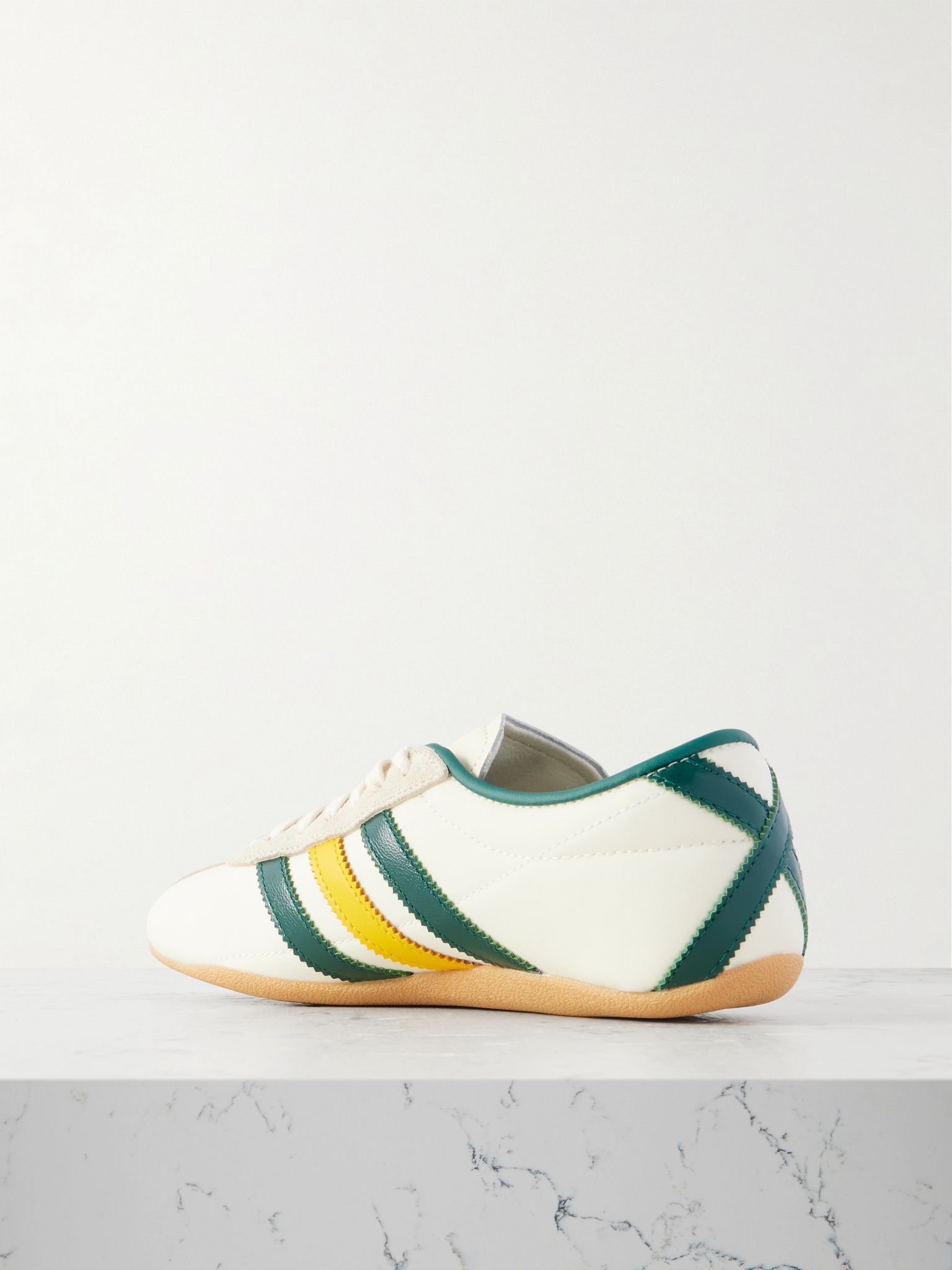 Tokyo suede and leather-trimmed shell sneakers White - 3