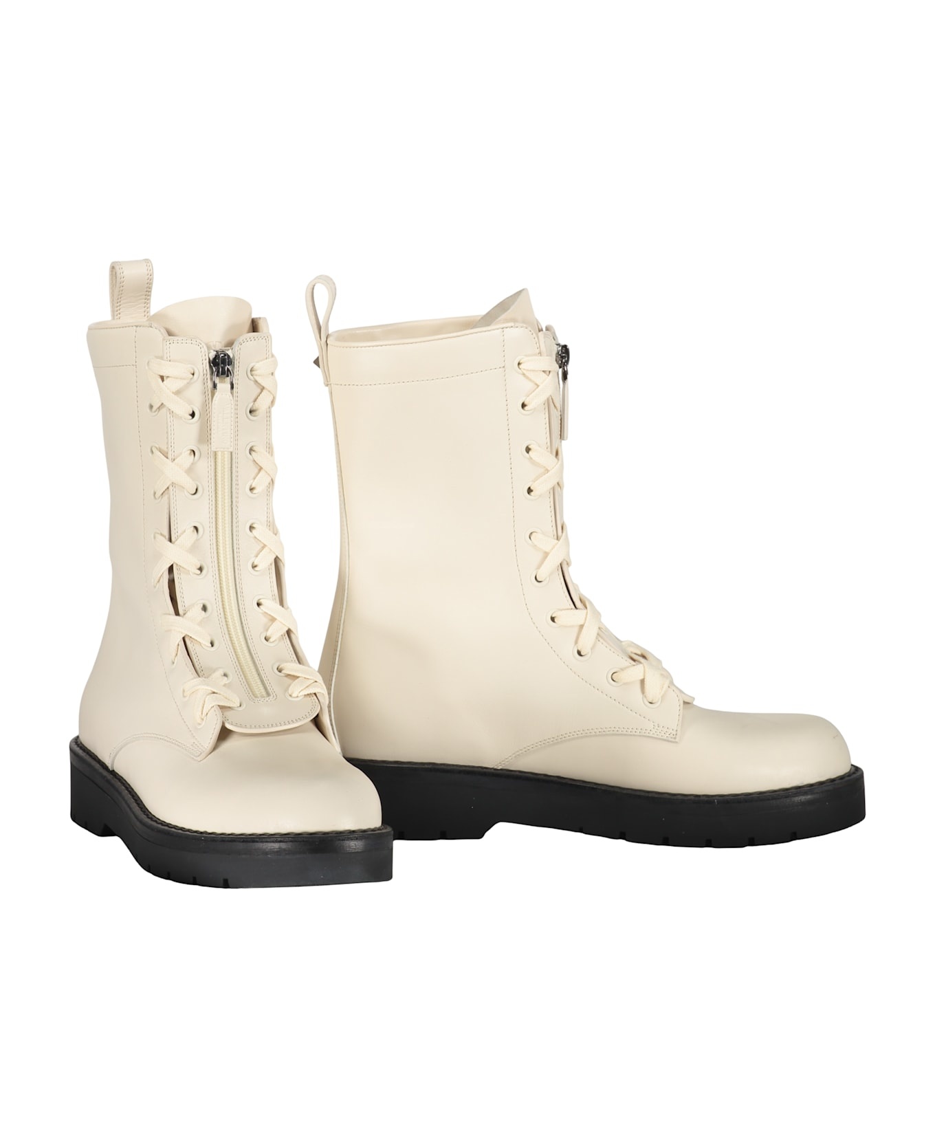 Leather Lace-up Boots - 2