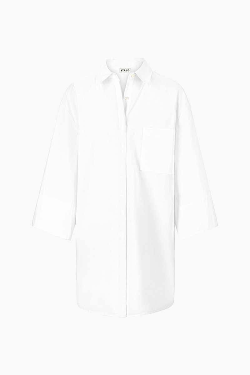 STAUD NICO DRESS WHITE 1