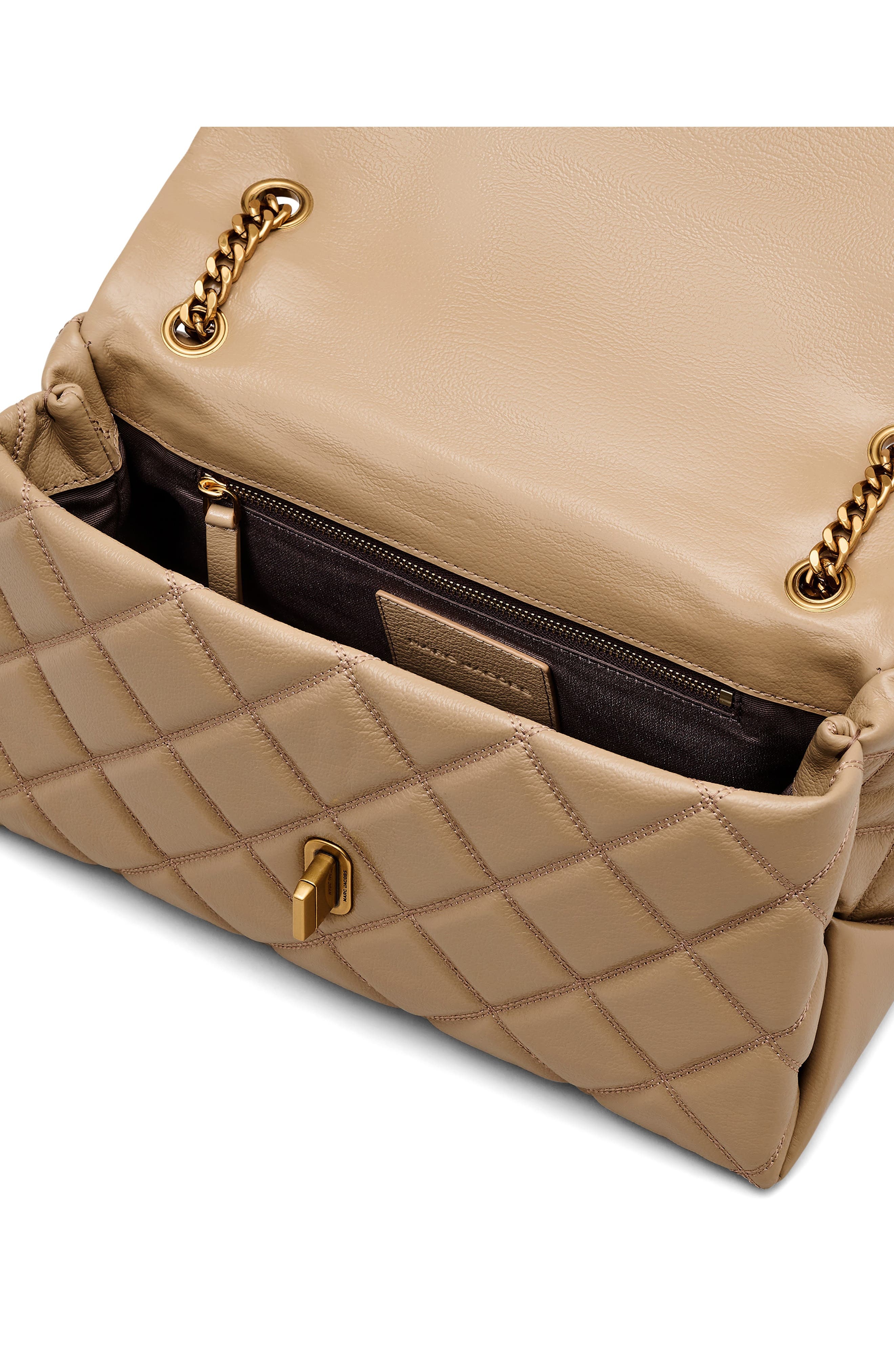 Marc Jacobs The Dual Chain Diamond Quilted Convertible Leather Shoulder Bag in Camel at Nordstrom - 6