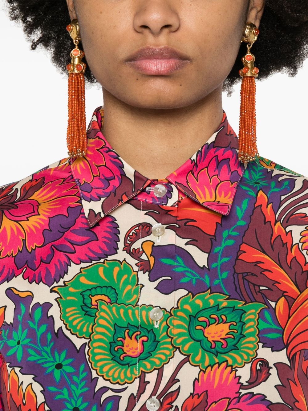 floral-print shirt - 5
