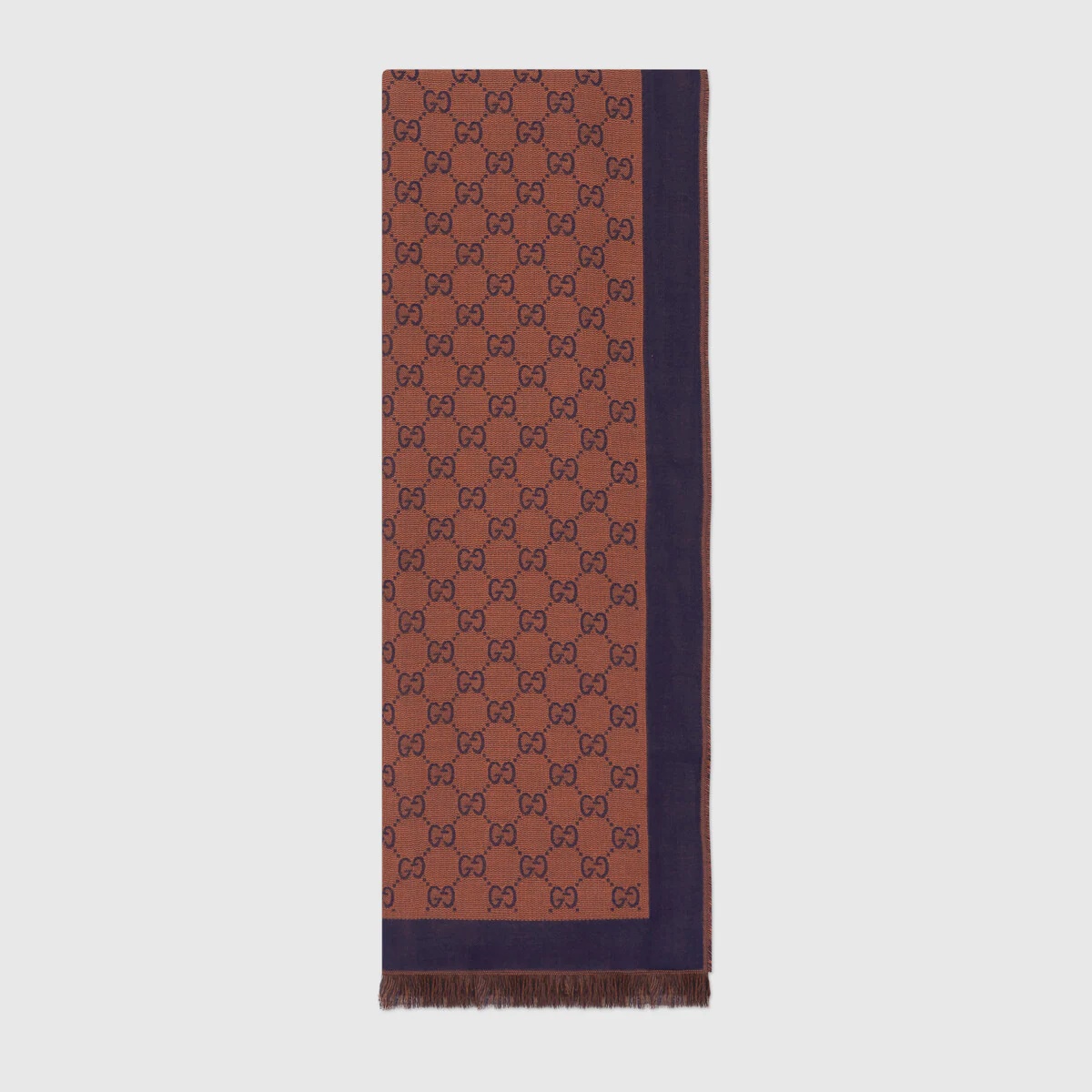 GG jacquard cotton stole - 1