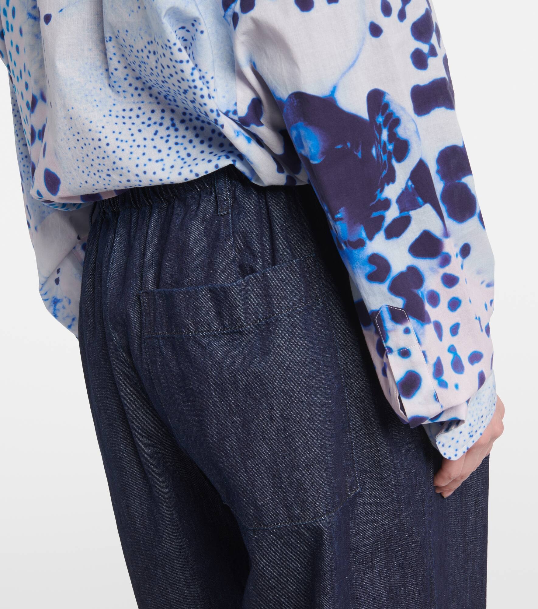 Denim straight pants - 6