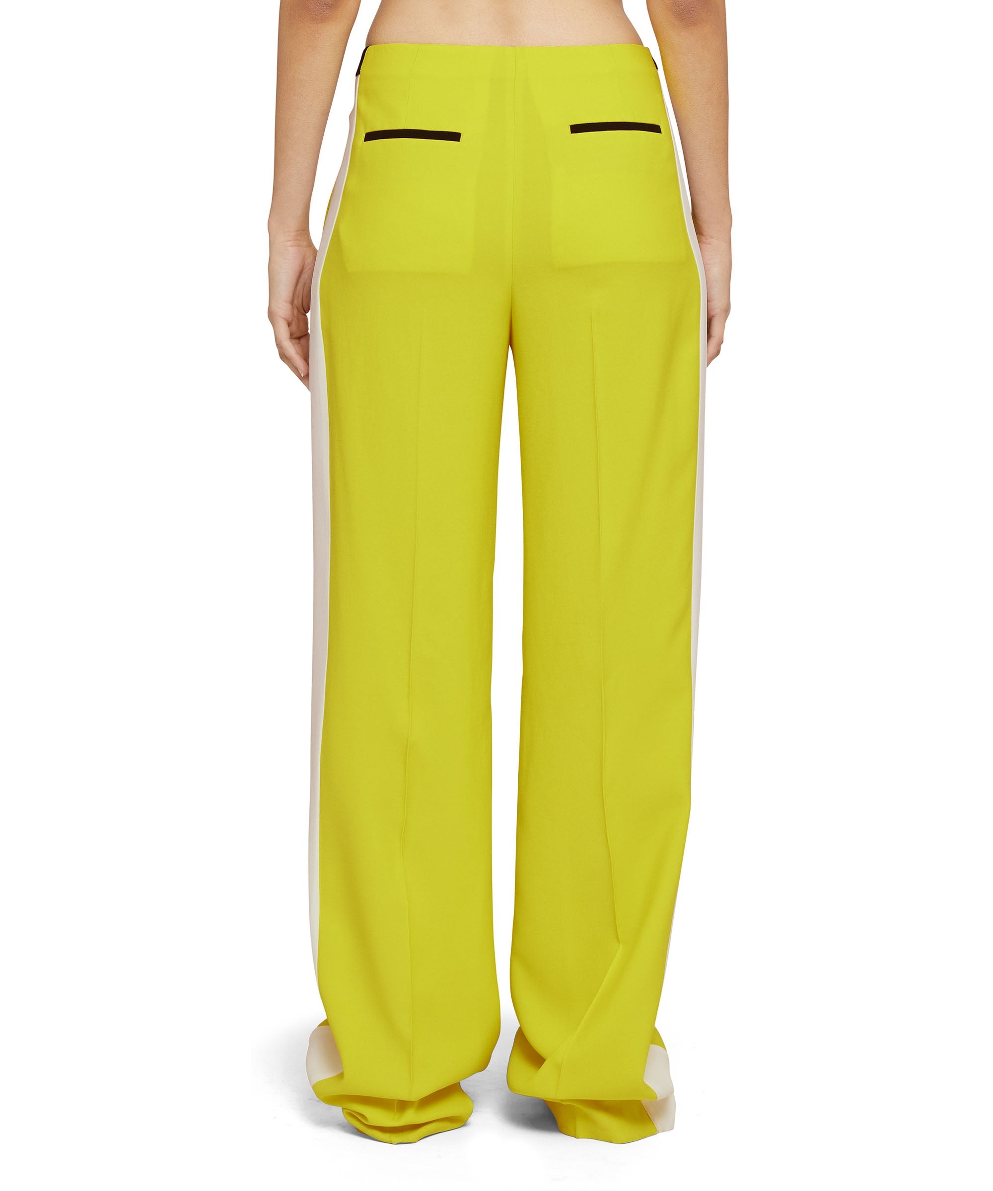 Tailored viscose full-length pants with contrasting side band - 4