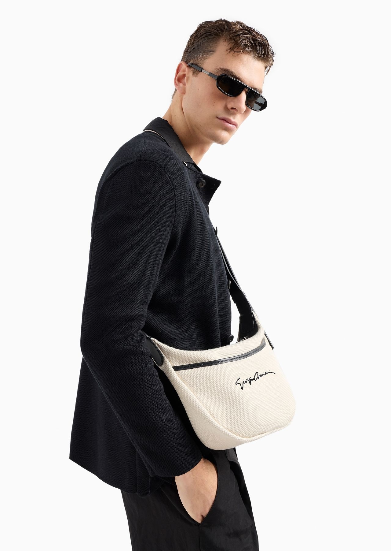 Long-sleeved polo shirt in pure linen jersey - 6