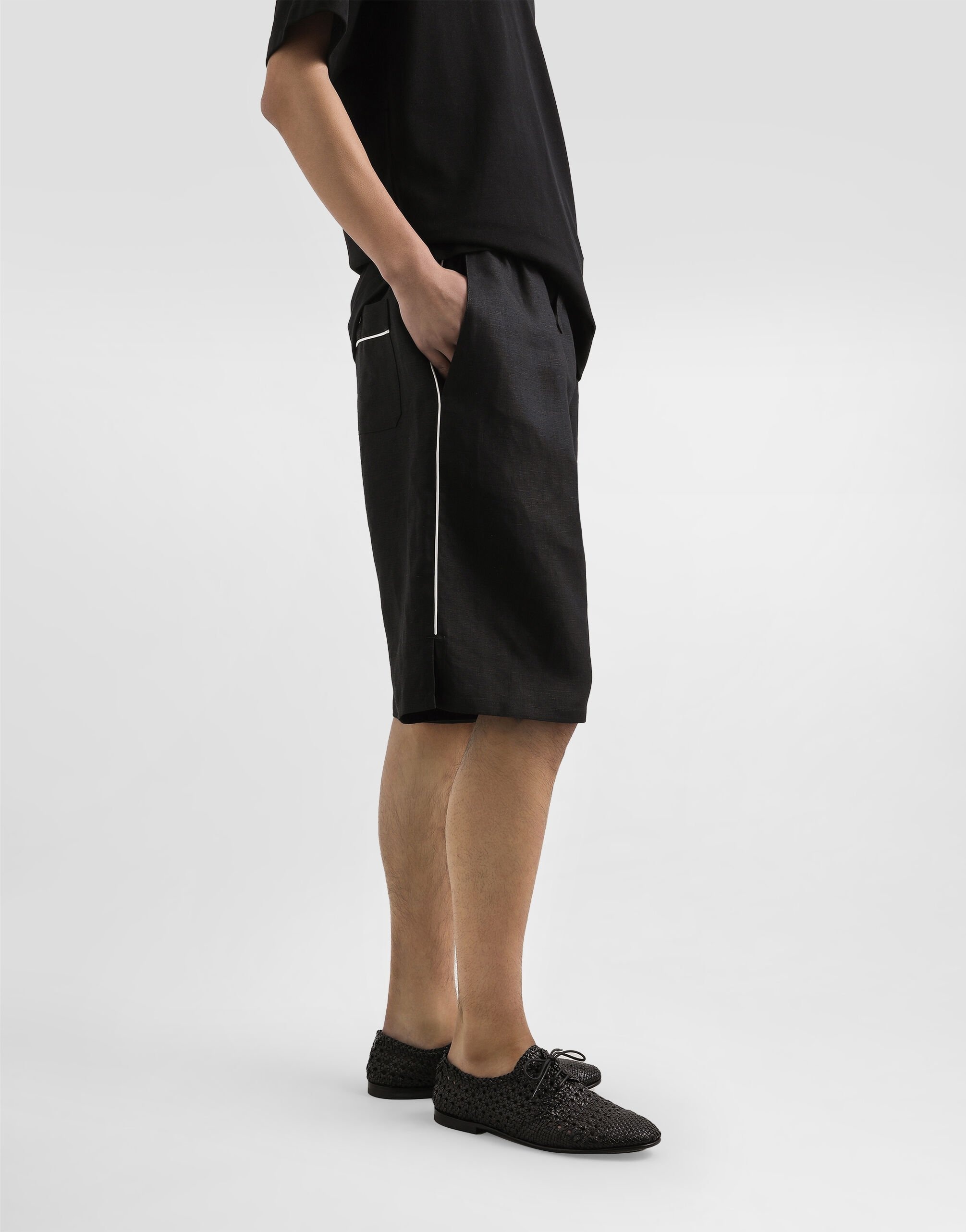 Linen fabric shorts - 4