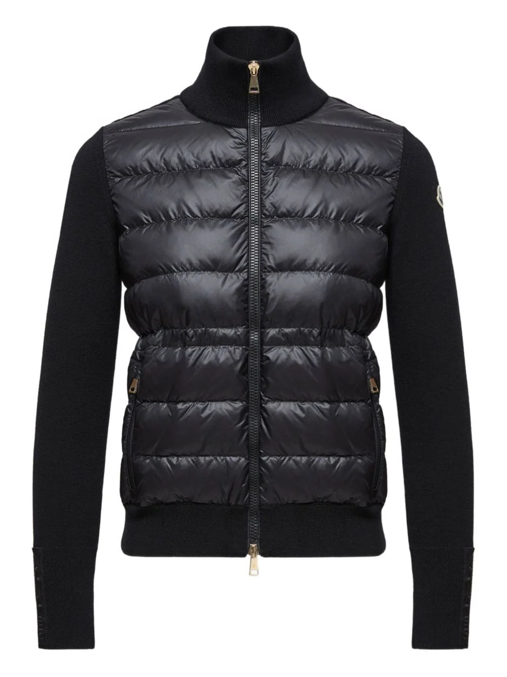 quilted zip jacket - 1