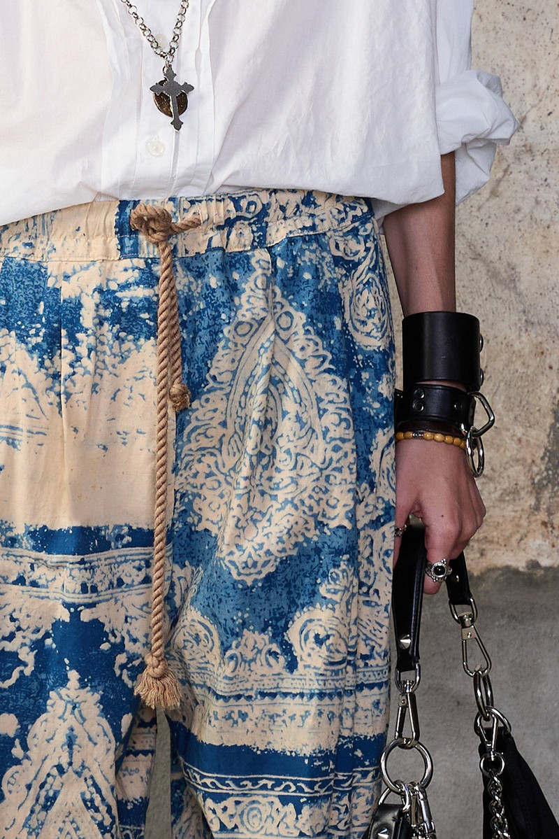 R13 PLEATED RELAXED PANT WITH ELASTIC WAIST outlook