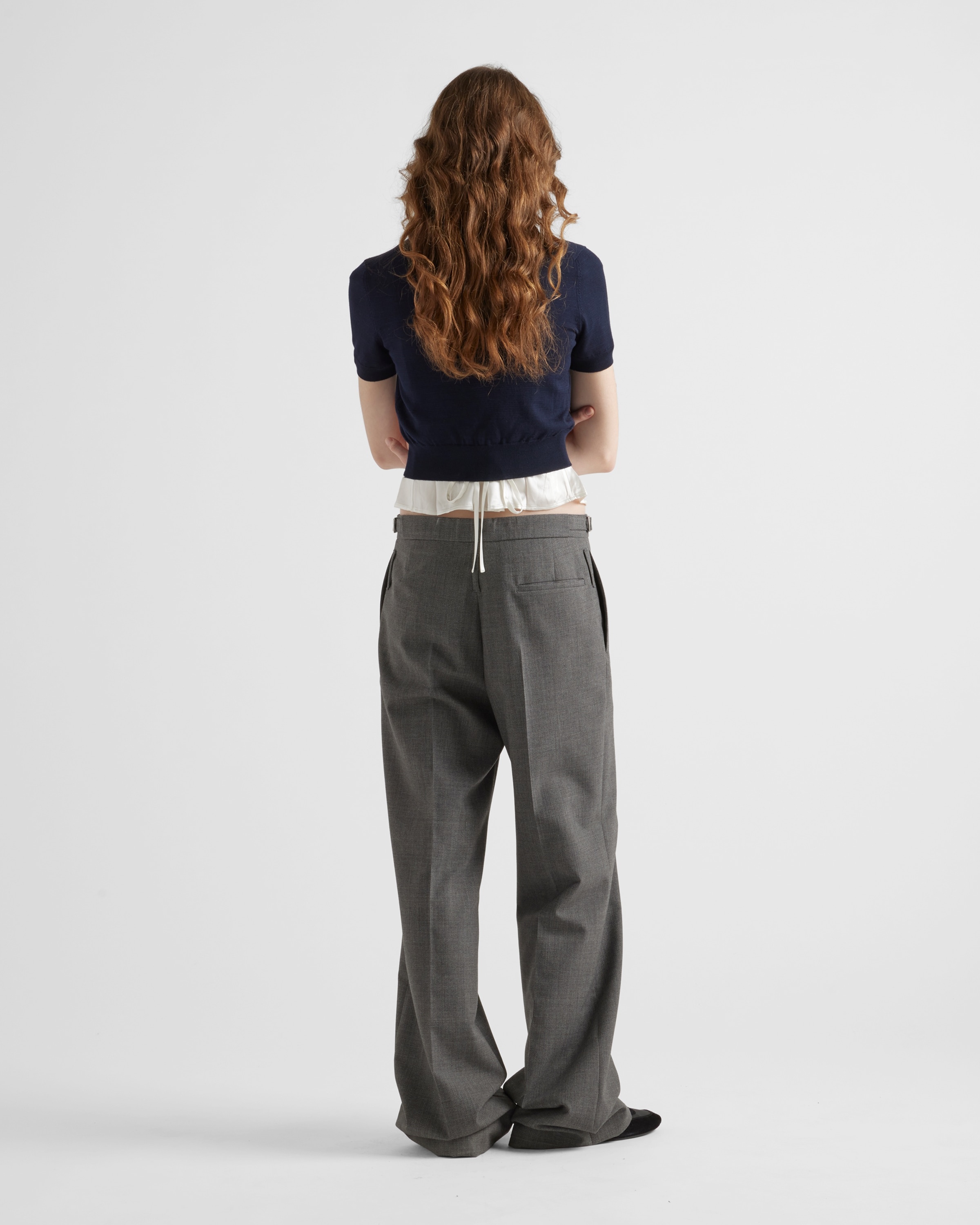 Technical wool pants with belt - 5